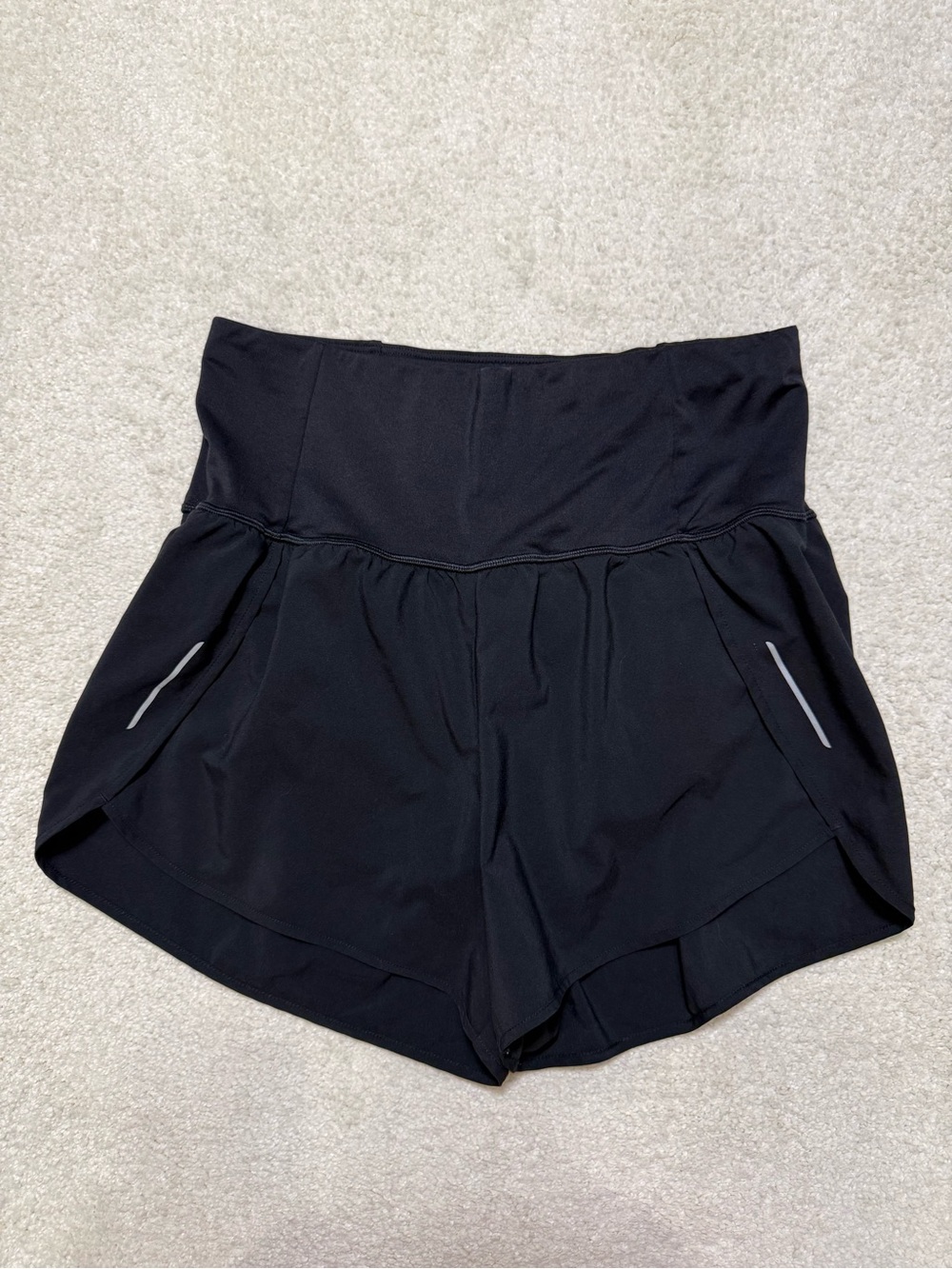 All in Motion High Waist Black Athletic Running Shorts Size Medium